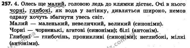 257 — ГДЗ Українська мова 4 клас Варзацька