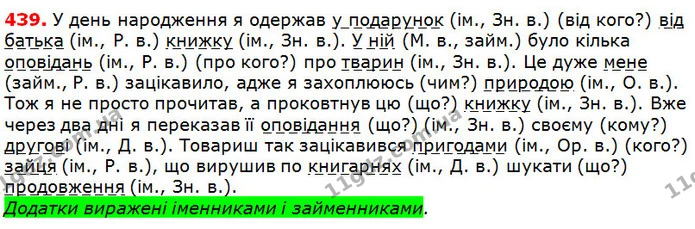 439 — ГДЗ Українська мова 5 клас Глазова 2018 — ГДЗ Українська мова 5 клас Глазова 2018