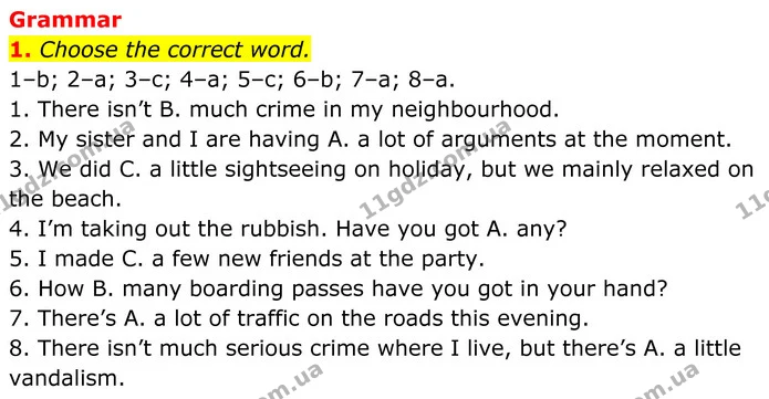 1. Choose the correct word. — ГДЗ Англійська мова 8 клас Стайрінг (Prepare)