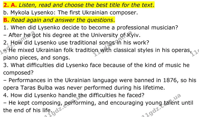 2. A. Listen, read and choose the best title for the text. — ГДЗ Англійська мова 8 клас Мітчелл