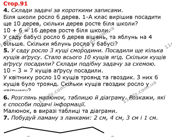 4. Склади задачі за короткими записами. — ГДЗ Математика 1 клас Лишенко 2018