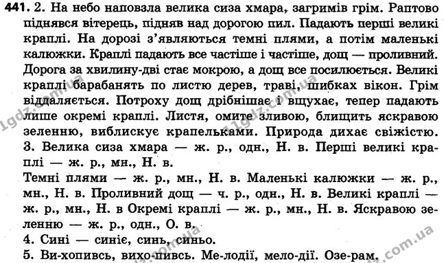 441 — ГДЗ Українська мова 4 клас Варзацька