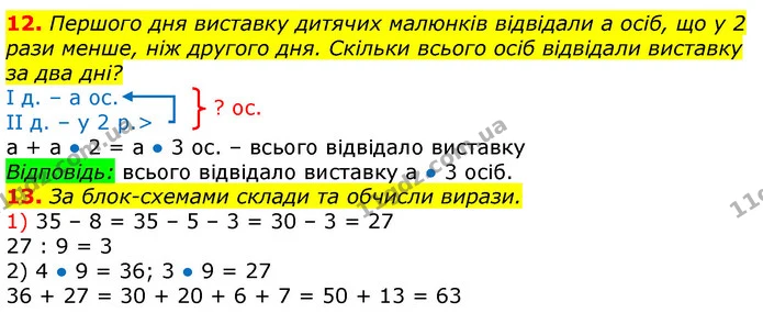 12-13 — ГДЗ Математика 3 клас Лишенко (1, 2 частина)