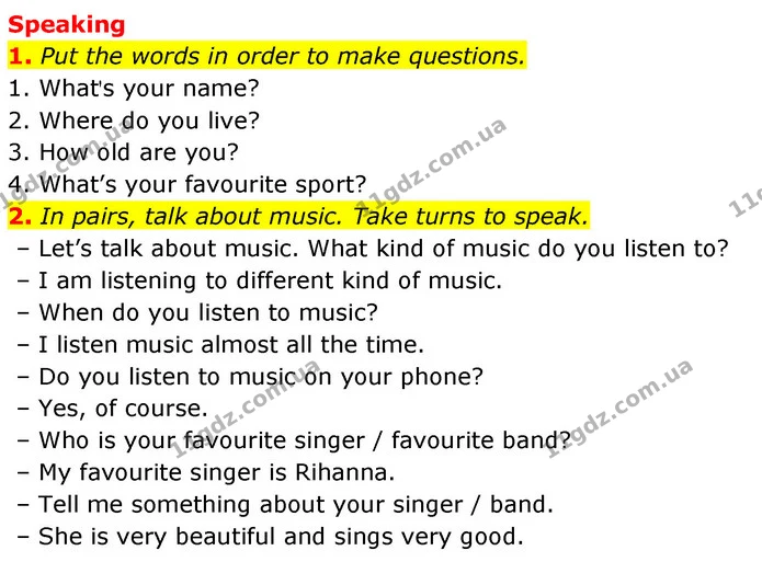 1. Read the text and answer the questions. — ГДЗ Англійська мова 6 клас Коста (Prepare 6)