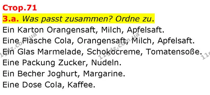 3.a. Was passt zusammen? Ordne zu. — ГДЗ Німецька мова 7 клас Басай