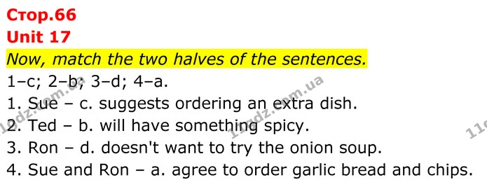 Now, match the two halves of the sentences. — ГДЗ граматика Англійська мова 7 клас Мітчелл
