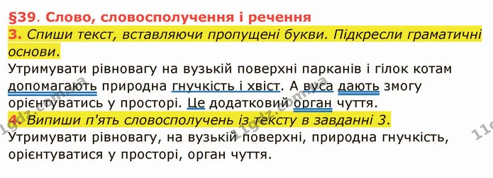 3. Спиши текст, вставляючи пропущені букви. Підкресли граматичні основи. — ГДЗ Українська мова та читання 4 клас Остапенко 1 ч.