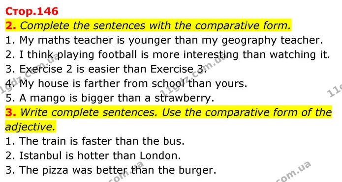 2. Complete the sentences with the comparative form. — ГДЗ Англійська мова 6 клас Коста (Prepare 6)