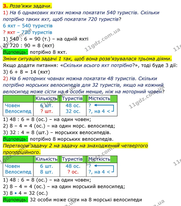3. Розв’яжи задачи. — ГДЗ Математика 3 клас Скворцова 1-2 ч.