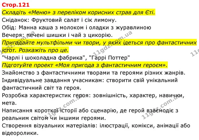Складіть «Меню» з переліком корисних страв для Єті. — ГДЗ Українська мова та читання 4 клас Савчук