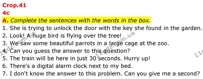 A. Complete the sentences with the words in the box. — ГДЗ робочий зошит Англійська мова 7 клас Мітчелл
