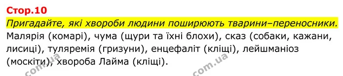 Пригадайте, які хвороби людини поширюють тварини–переносники. — ГДЗ Біологія 8 клас Балан