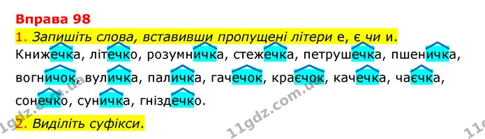 98 — ГДЗ Українська мова 6 клас Літвінова