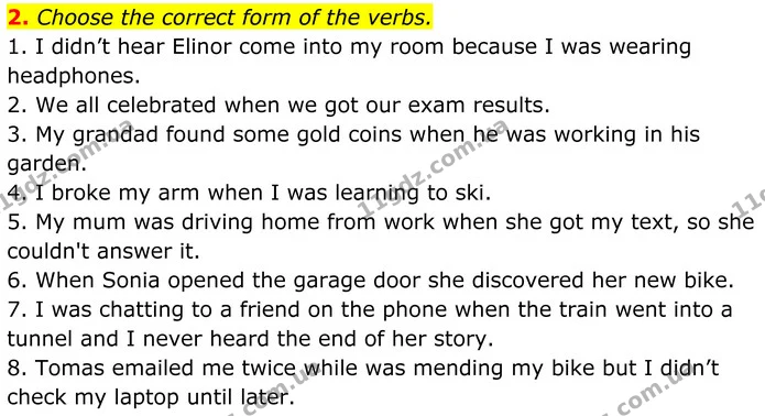 2. Choose the correct form of the verbs. — ГДЗ Англійська мова 8 клас Стайрінг (Prepare)