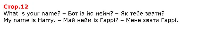 What is your name? – Вот із йо нейм? – Як тебе звати? — Решебник English 1 клас Карпюк 2018