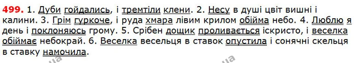 499 — ГДЗ Українська мова 5 клас Глазова 2018 — ГДЗ Українська мова 5 клас Глазова 2018