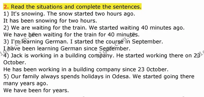 2. Read the situations and complete the sentences. — ГДЗ Робочий зошит англійська мова 10 клас Ходаковська