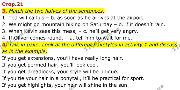 3. Match the two halves of the sentences. — ГДЗ Англійська мова 8 клас Мітчелл