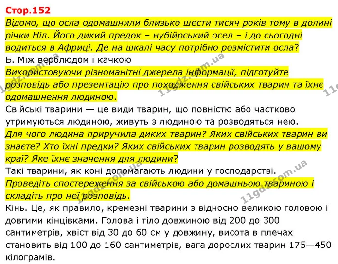Відомо, що осла одомашнили близько шести тисяч років тому в долині річки Ніл. Його дикий предок – нубійрський осел – і до сьогодні — ГДЗ Я досліджую світ 3 клас Гільберг 1-2 ч.