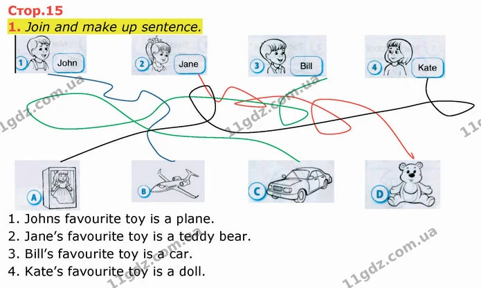 1. Join and make up sentence. — ГДЗ зошит Англійська мова 3 клас Косован (Карпюк)