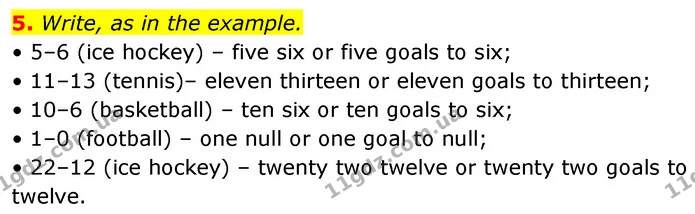 5. Write, as in the example. — ГДЗ Робочий зошит Англійська мова 7 клас Карпюк