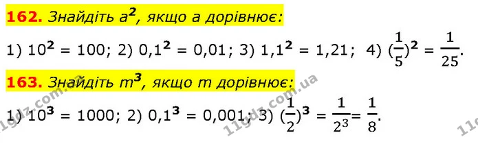 162. Знайдіть а2, якщо а дорівнює: — ГДЗ Алгебра 7 клас Тарасенкова 2024