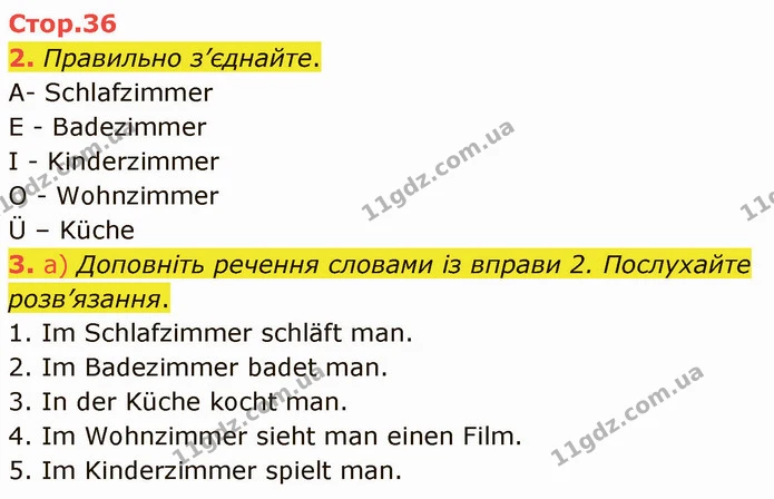 2. Правильно з’єднайте. — ГДЗ Німецька мова 4 клас Сотникова