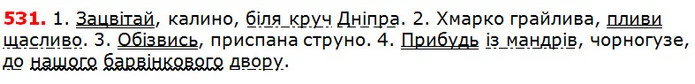 531 — ГДЗ Українська мова 5 клас Глазова 2018 — ГДЗ Українська мова 5 клас Глазова 2018