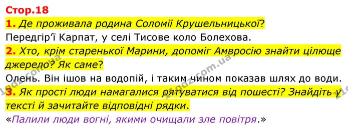 1. Де проживала родина Соломії Крушельницької? — ГДЗ Українська література 5 клас Заболотний