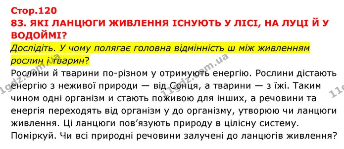 Стор. 120 — 1 — ГДЗ Я досліджую світ 3 клас Грущинська (1 частина) — ГДЗ Я досліджую світ 3 клас Грущинська (1 частина)