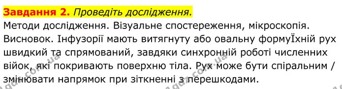 2. Проведіть дослідження. — ГДЗ Робочий зошит Біологія 7 клас Мирна 2024
