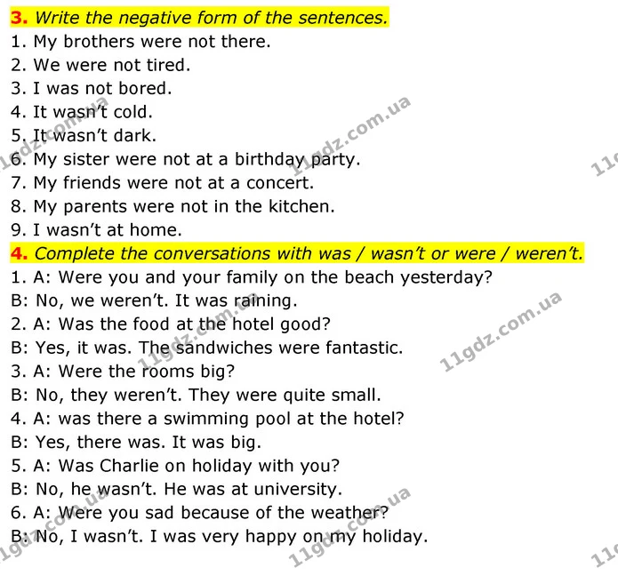 2. Complete the conversation with was or were. — ГДЗ Робочий зошит Англійська мова 5 клас Коста (prepare 5)