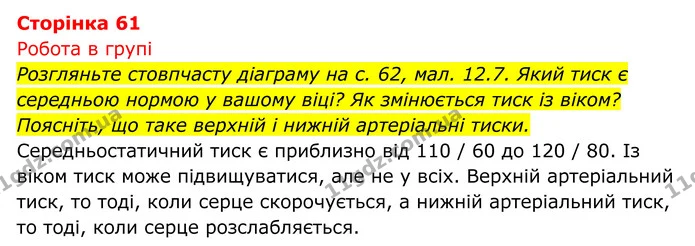 Стор. 61 — 1 — ГДЗ Біологія 8 клас Тагліна — ГДЗ Біологія 8 клас Тагліна