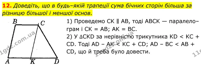 12 — ГДЗ Геометрія 8 клас Істер