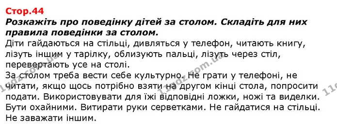 Розкажіть про поведінку дітей за столом. Складіть для них правила поведінки за столом. — ГДЗ Я досліджую світ 1 клас Гільберг