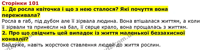 Стор. 101 — 1-2 — ГДЗ Літературне читання 4 клас Савченко — ГДЗ Літературне читання 4 клас Савченко