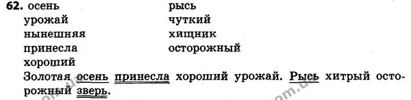 62 — ГДЗ Русский язык 4 класс Сильнова, Каневская 2015