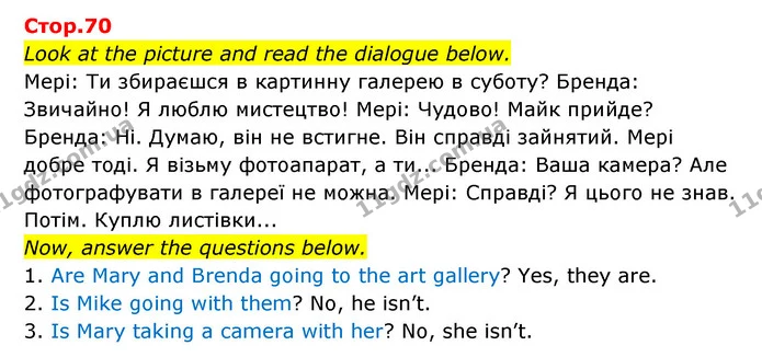 Look at the picture and read the dialogue below. — ГДЗ Зошит граматика Англійська мова Мітчелл