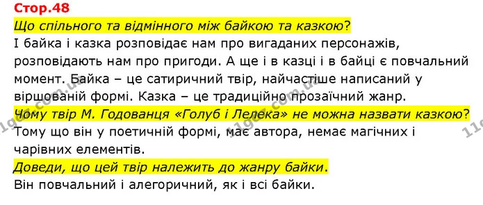 Стор. 48 — 1 — ГДЗ Українська література 6 клас Яценко — ГДЗ Українська література 6 клас Яценко