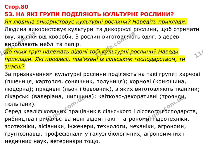 Як людина використовує культурні рослини? Наведіть приклади. — ГДЗ Я досліджую світ 3 клас Грущинська (1 частина)