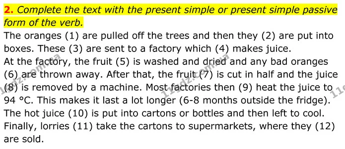 2. Complete the text with the present simple or present simple passive form of the verb. — ГДЗ Англійська мова 7 клас Коста