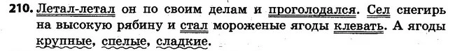 210 — ГДЗ Русский язык 4 класс Самонова, Стативка 2015