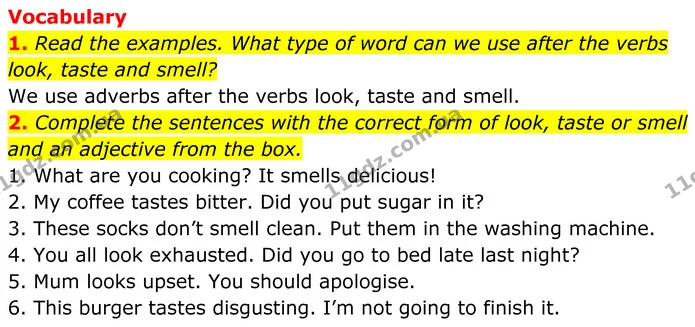 1. Read the examples. What type of word can we use after the verbs — ГДЗ Англійська мова 8 клас Стайрінг (Prepare)