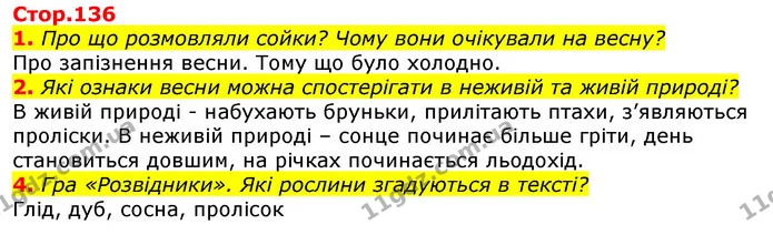 1. Про що розмовляли сойки? Чому вони очікували на весну? — ГДЗ Українська мова та читання 3 клас Богданець-Білоскаленко