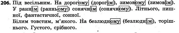 206 — ГДЗ Українська мова та читання 4 клас Захарійчук 2015