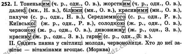 252 — ГДЗ Українська мова 4 класс Гавриш, Маркотенко 2017