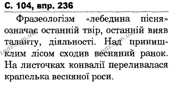 236 — ГДЗ Українська мова та читання 4 клас Захарійчук 2015