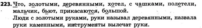 223 — ГДЗ Русский язык 4 класс Самонова, Стативка 2015