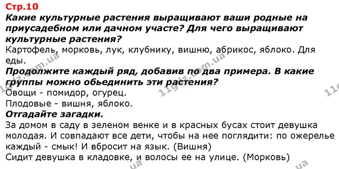 Какие культурные растения выращивают ваши родные на приусадебном или дачном участе? Для чего выращивают культурные растения? — ГДЗ Я исследую мир 1 класс Гильберг