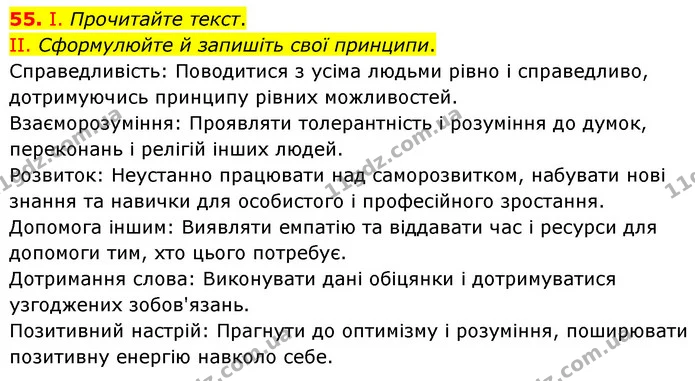 55. І. Прочитайте текст. — ГДЗ Українська мова 6 клас Голуб 2023